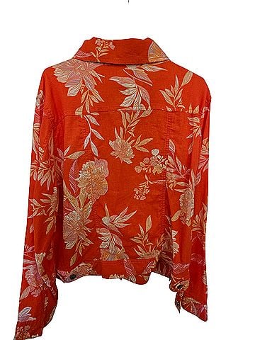 Cynthia Rowley Linen Jean Jacket Jacket (view 2)