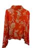 Cynthia Rowley 100% Linen Floral Orange Jacket Size XL - photo 2