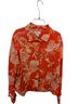 Cynthia Rowley 100% Linen Floral Orange Jacket Size XL - photo 1