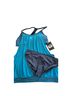 Nike Solid Stripes Blue Gray Two Piece Swimsuit Size L - photo 1