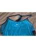 Nike Solid Stripes Blue Gray Two Piece Swimsuit Size L - photo 4