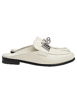 Hermès Hermès Iota Mules in White Leather (view 1)