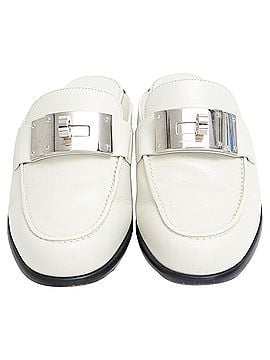 Hermès Hermès Iota Mules in White Leather (view 2)