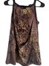 T Tahari Floral Brown Gold Sleeveless Blouse Size S - photo 1