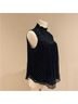 FRAME Denim 100% Viscose Polka Dots Blue White Sleeveless Blouse Size S - photo 6