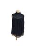 FRAME Denim 100% Viscose Polka Dots Blue White Sleeveless Blouse Size S - photo 1