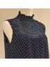 FRAME Denim 100% Viscose Polka Dots Blue White Sleeveless Blouse Size S - photo 5