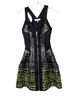 Robert Rodriguez 100% Polyester Print Black Gray Green Cocktail Dress Size 2 - photo 2