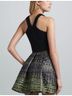 Robert Rodriguez 100% Polyester Print Black Gray Green Cocktail Dress Size 2 - photo 5