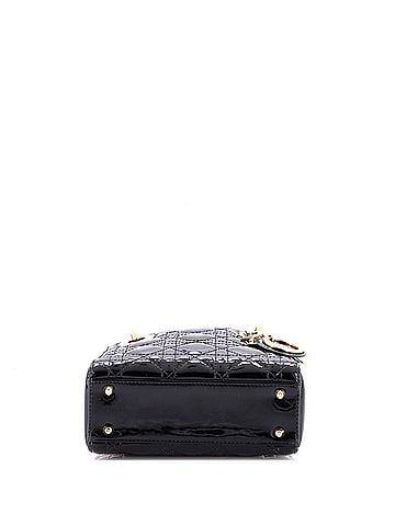 Christian Dior Lady Dior Chain Bag Cannage Quilt Patent Mini (view 2)