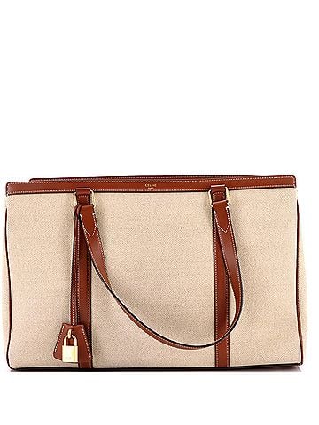 Céline Cabas 16 Bag Canvas with Leather Medium (view 1)