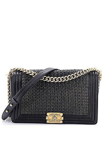 Chanel Boy Flap Bag Braided Sheepskin Old Medium (view 1)