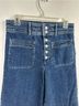 Free People 100% Cotton Solid Blue Jeans Size 28 - photo 4