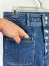 Free People 100% Cotton Solid Blue Jeans Size 28 - photo 5