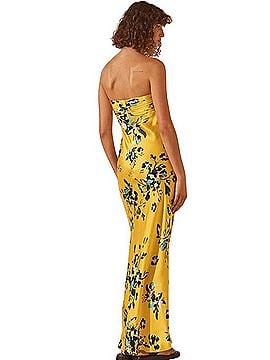 Shona Joy Silk Ruched Bodice Maxi Dress Cocktail Dress (view 2)