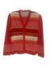 St. John Sport Stripes Red Pink Orange Green White Cardigan Size P (petite) - photo 1
