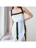 Babaton Stripes Multi Color Casual Dress Size 6 - photo 6