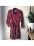 J.Crew Floral Red Casual Dress Size 6 - photo 4