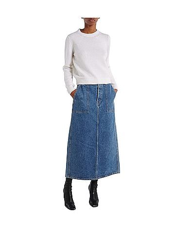 Khaite Genevieve Denim Skirt (view 1)