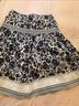Talbots 100% Cotton Floral Black Ivory Casual Skirt Size 12 - photo 5