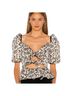 V. Chapman 100% Polyester Animal Print Multi Color Short Sleeve Blouse Size 2 - photo 1