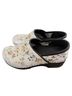 Bjork Clogs 100% Leather Floral White Mule/Clog Size 7 - photo 1