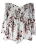 Torrid 100% Rayon Floral White T-Shirt Size 0X - photo 1