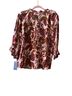 Democracy Tropical Brown Orange Ivory 3/4 Sleeve Blouse Size 2X - photo 2