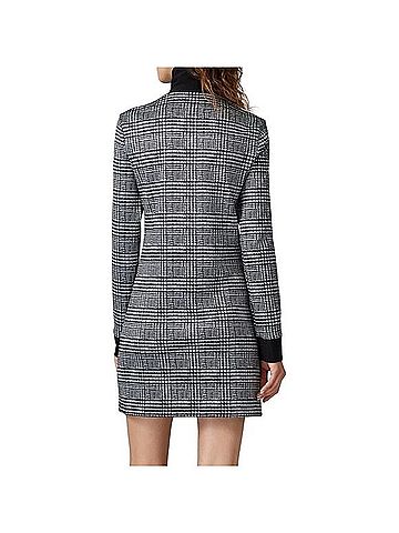 Pam & Gela Glen Plaid Check Mock Neck Shift Dress Casual Dress (view 2)