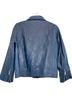 Ganni 100% Lambskin 100% Polyester Blue Jacket Size M - photo 2