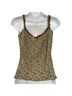 Poetry Floral Multi Color Tan Sleeveless Blouse Size L - photo 2