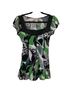 Soulmates 95% Polyester 5% Spandex 100% Polyester Floral Multi Color Green Short Sleeve Blouse Size S - photo 1