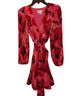 Milly Floral Pink Red Cocktail Dress Size 4 - photo 1