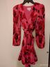 Milly Floral Pink Red Cocktail Dress Size 4 - photo 3