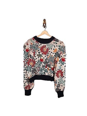 FARM Rio Botanical Mushroom Sweater Pullover Sweater (view 1)
