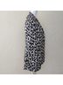 Diane von Furstenberg 100% Silk 100% Polyester Graphic Black White Blazer Size 6 - photo 5