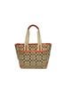 Coach Print Brown Orange Leather Tote One size - photo 1