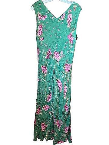 April Cornell April Cornell Floral Green Midi Dress Size M Casual Dress (view 2)