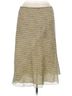 Max Studio 100% Silk Chevron-herringbone Gold Max Studio Silk Skirt Size M - photo 1