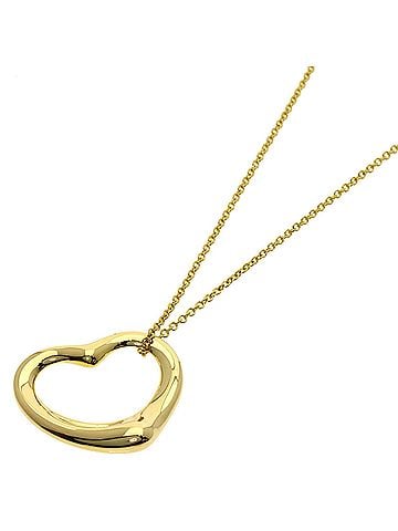 Tiffany & Co. Tiffany &amp; Co. Open Heart Necklace, 18K Yellow Gold, Women's. (view 1)