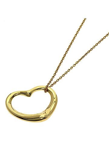 Tiffany & Co. Tiffany &amp; Co. Open Heart Necklace, 18K Yellow Gold, Women's. (view 1)