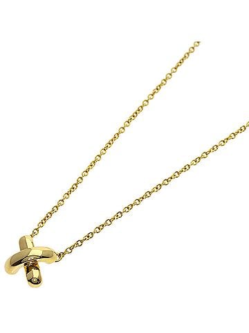 Tiffany & Co. Tiffany &amp; Co. Cross Stitch Necklace, 18K Yellow Gold, Women's. (view 1)