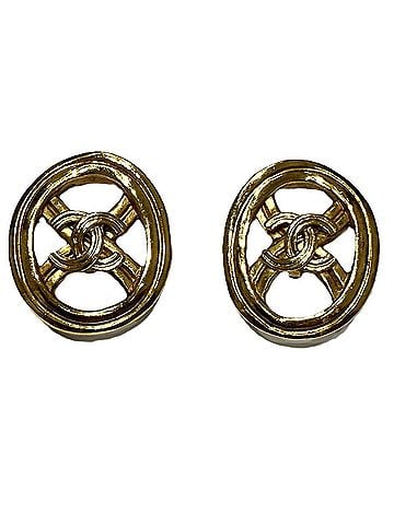 Chanel Chanel earrings, accessory, Coco Mark, total weight 10g, alloy. (view 1)