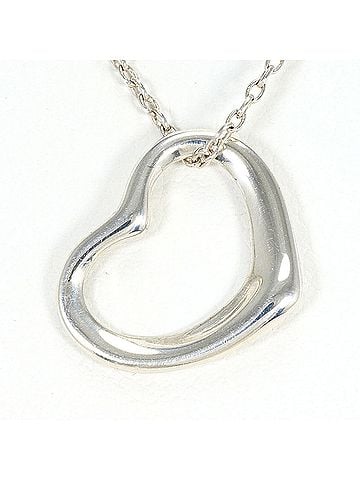 Tiffany & Co. Tiffany &amp; Co. Open Heart Silver Necklace, Total Weight 1.8g, 42cm, Like New Condition. (view 1)