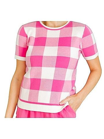 Skies Are Blue Short Sleeve Blouse (view 1)