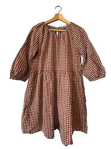 Madewell Gingham Seersucker Raglan Mini Casual Dress (view 1)