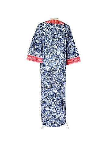 Tuckernuck Beach Blue Chintz Pink Floral Caftan Maxi Dress Casual Dress (view 2)