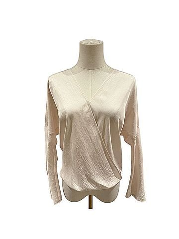 Vince. Long Sleeve Silk Top (view 1)
