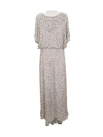 Mac Duggal Mac Duggal 14523 Pearl Beaded Sequin Formal Gown Gold Nude Evening Maxi Dress 10 Cocktail Dress (view 1)