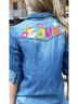 Billy T Floral Graphic Blue Button-Down Shirt Size L - photo 7